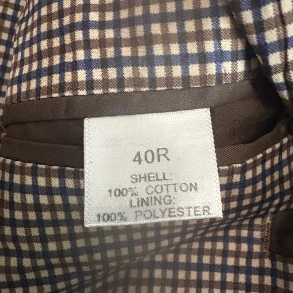 Saddlebred‎ Men's 40R Brown Corduroy Two Button Blazer Jacket Sport Coat